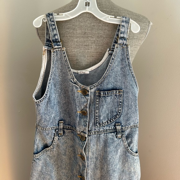 Vintage Girls Jet Set Acid/Stone Wash Denim Jumpsuit 10 - Picture 2 of 6